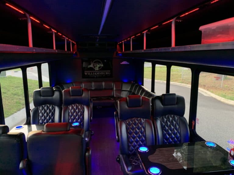 williamsburg chauffeur service 16 passenger limo bus